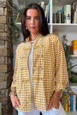 Nonni Gingam Napoleon Jacket Mustard